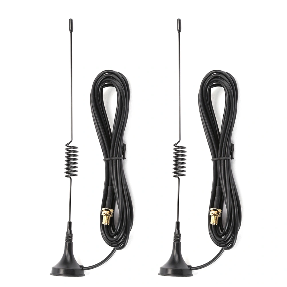 2pcs Mobile Car Magnetic Antenna Signal Amplifier Aerials for BaoFeng UV‑5R 8W Walkietalkie
