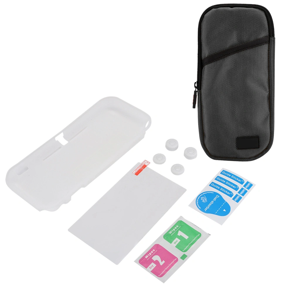 7 in 1 Protection Kit Multifunction Portable Handbag Protective Case for Switch Lite Game Console gris