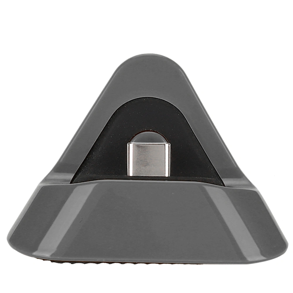 Portable Triangular Type C Charging Base Metal Bottom Charger for Switch / Lite Host(Gray )