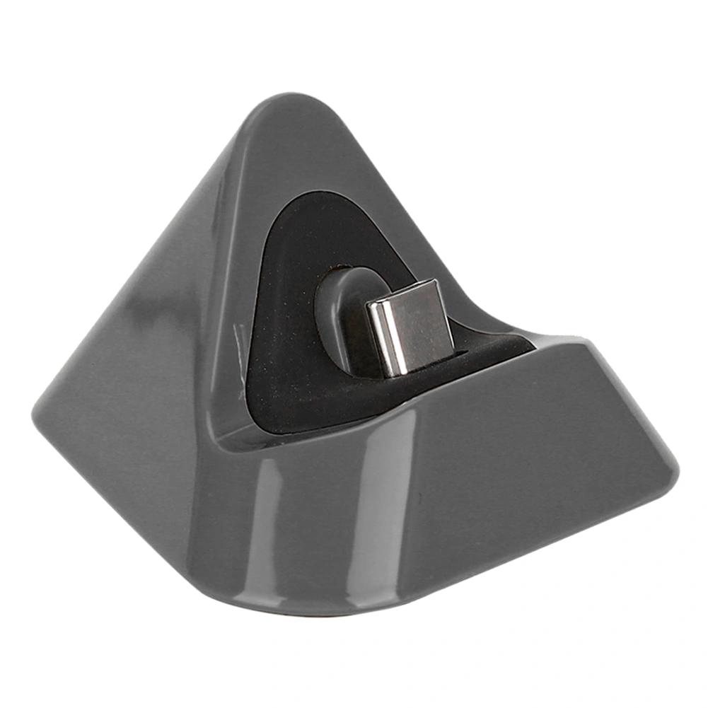 Portable Triangular Type C Charging Base Metal Bottom Charger for Switch / Lite Host(Gray )