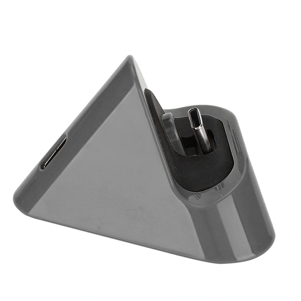Portable Triangular Type C Charging Base Metal Bottom Charger for Switch / Lite Host(Gray )
