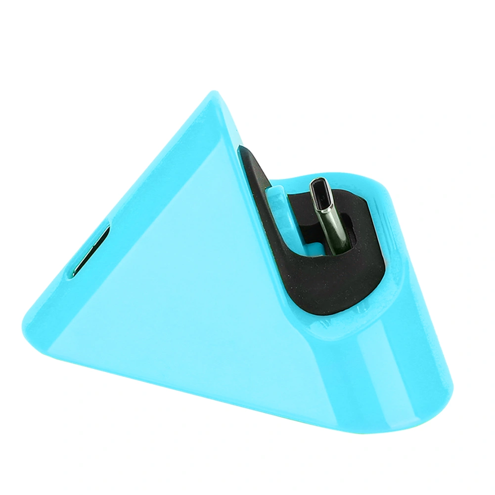 Portable Triangular Type C Charging Base Metal Bottom Charger for Switch / Lite Host(Blue Green )