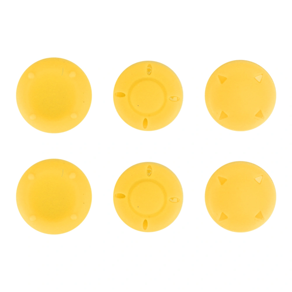 6PCS for Switch Lite Joystick Heightening Anti slip Silicone Button Protective Caps Set(Yellow )