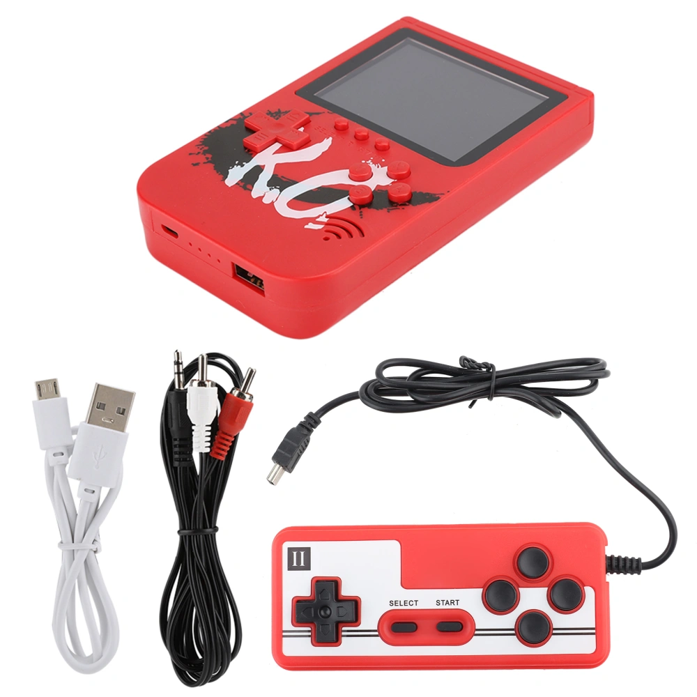 Portable Mini Retro Handheld Game Console 10000mAh Power Bank with Gamepad 400 GamesRed