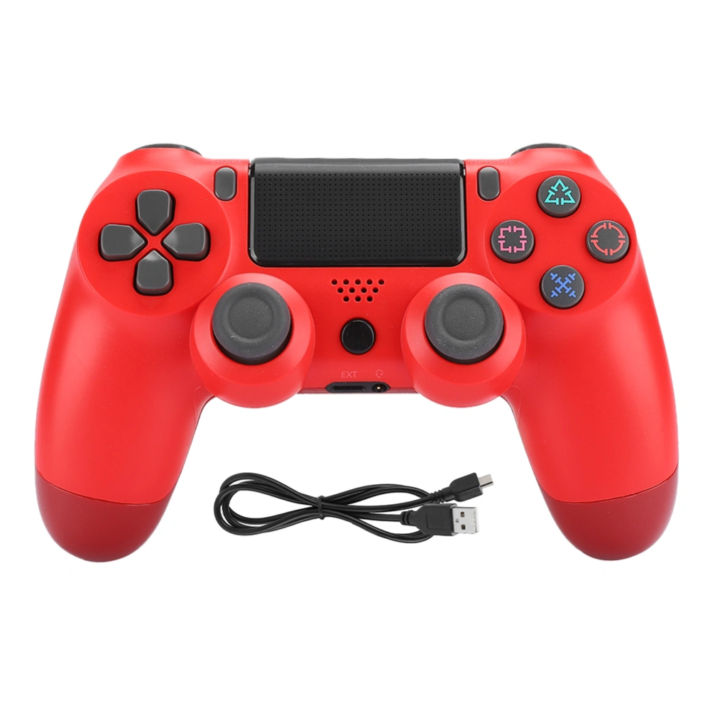 Plastic ABS V2 Program Intelligent Wireless Bluetooth Gamepad Game Controller with Headphone Hole for PS4Red