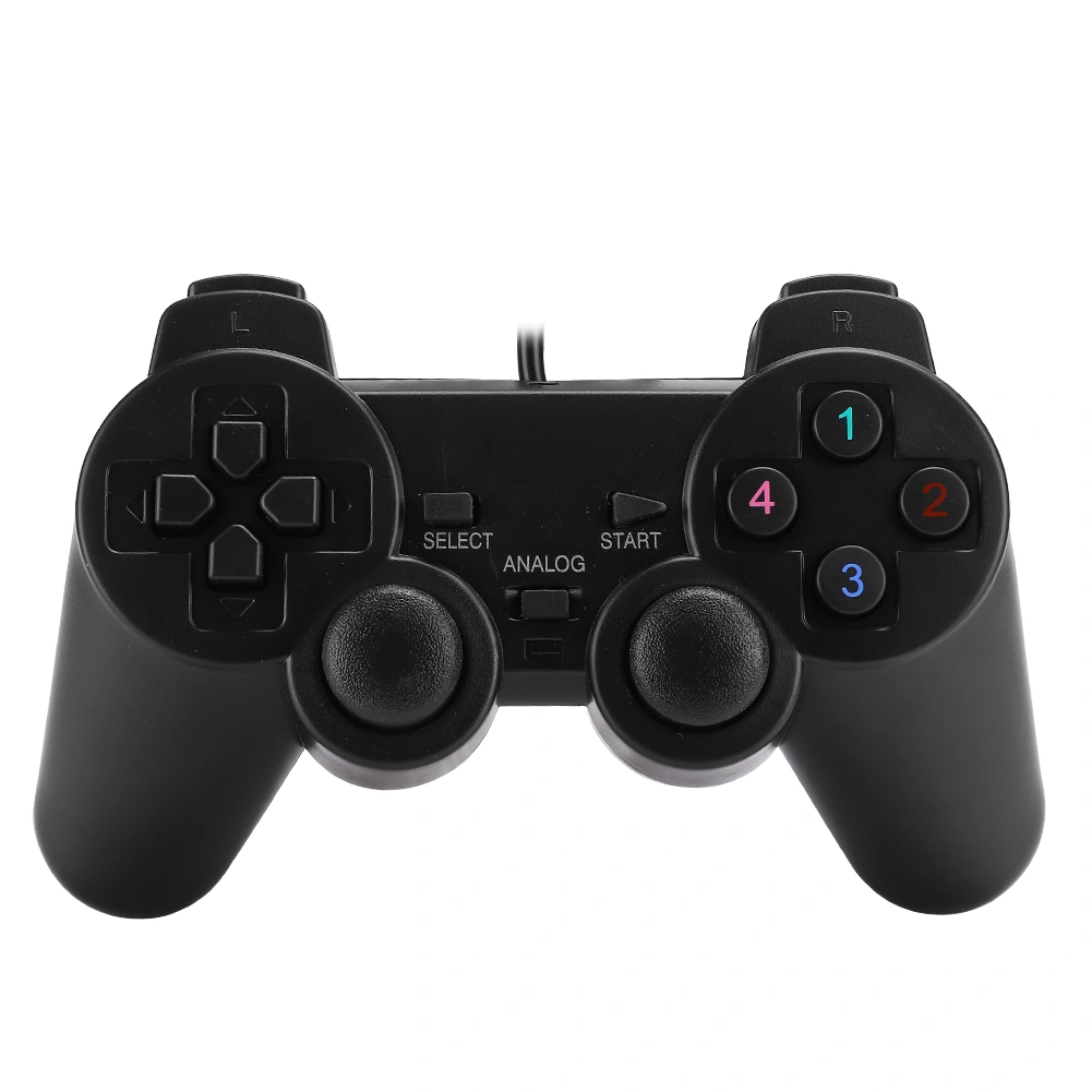 Handheld USB Wired Game Console Gaming Controller Gamepad Black for PC ComputerBlack