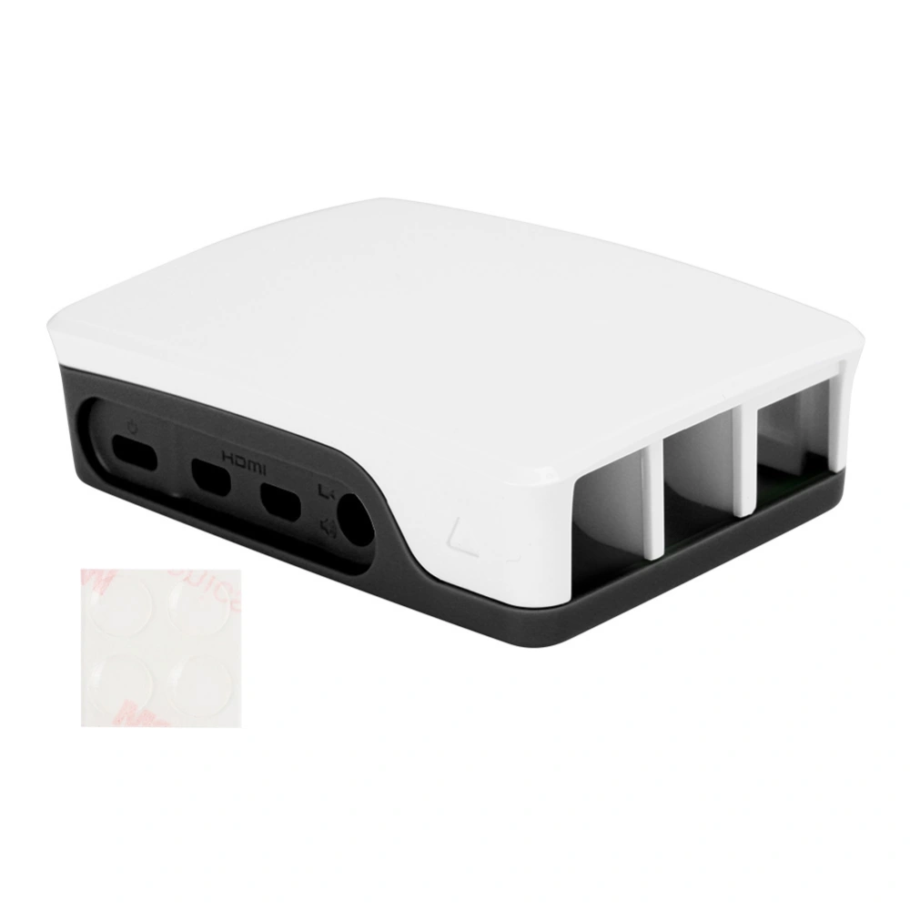 ABS Case Enclosure Box Black White Fits for Raspberry Pi 4B Protective Shell BoxBlack White