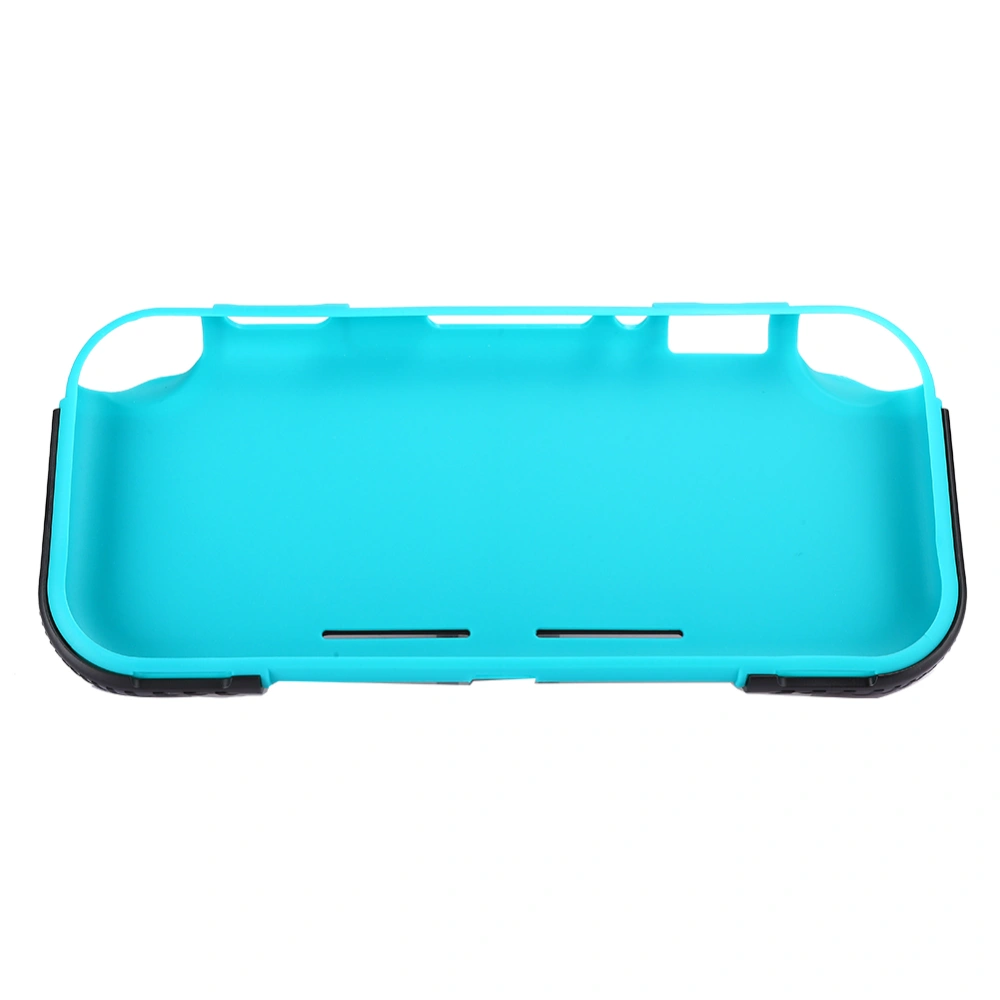 2 in 1 Hard PC TPU Protective Shell Builtin 2 Game Card Slots Backet for Switch Lite(black blue )