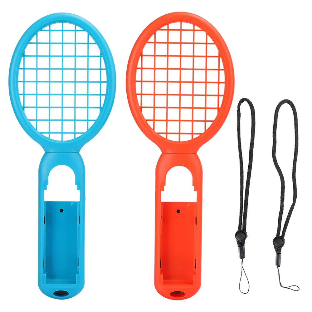 1 Pair Tennis Racquet Handle Motion Sensing Controller for Game Console Accessories(Red Blue )