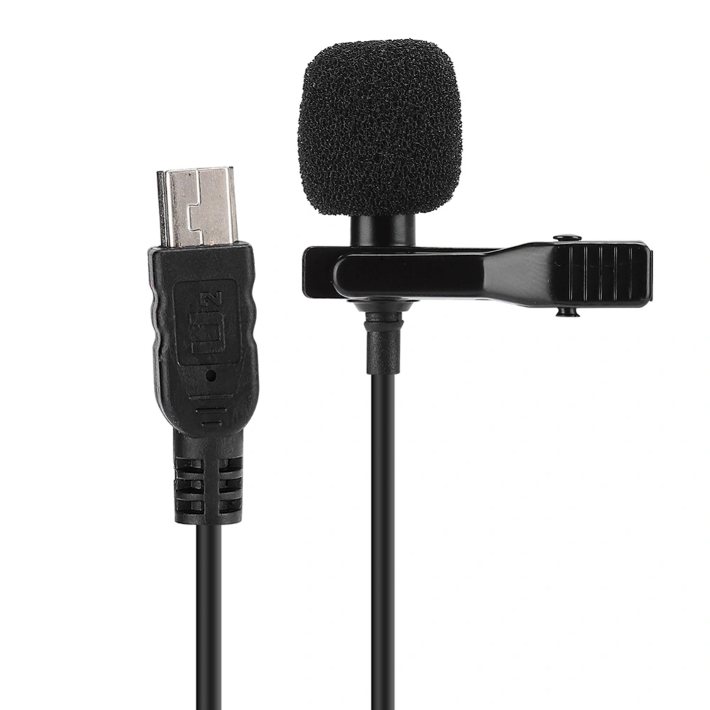 DSLR Camera Mini Collar Clip Capacitor Microphone for Live Broadcast Recording Interview