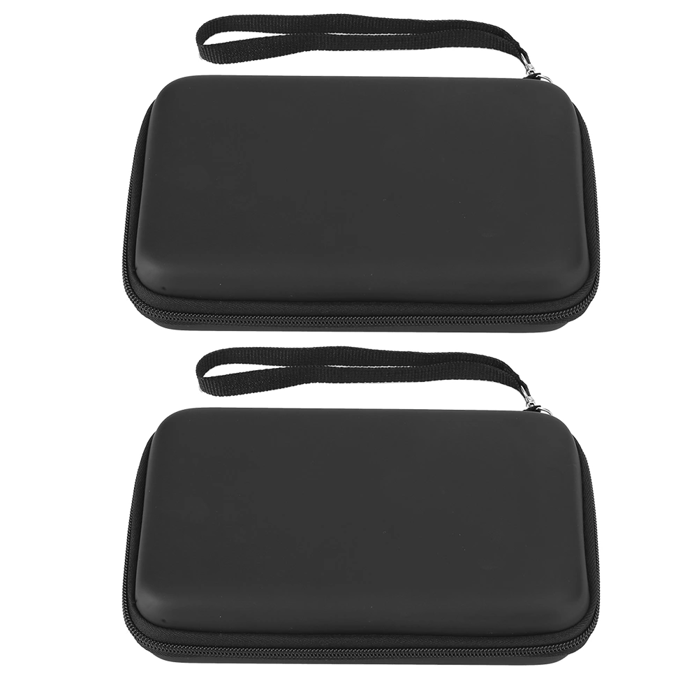 2Pcs Portable Storage Bag Carry Case EVA Protective Hard Bag for NDSILL/Nintendo 3DSXLBlack