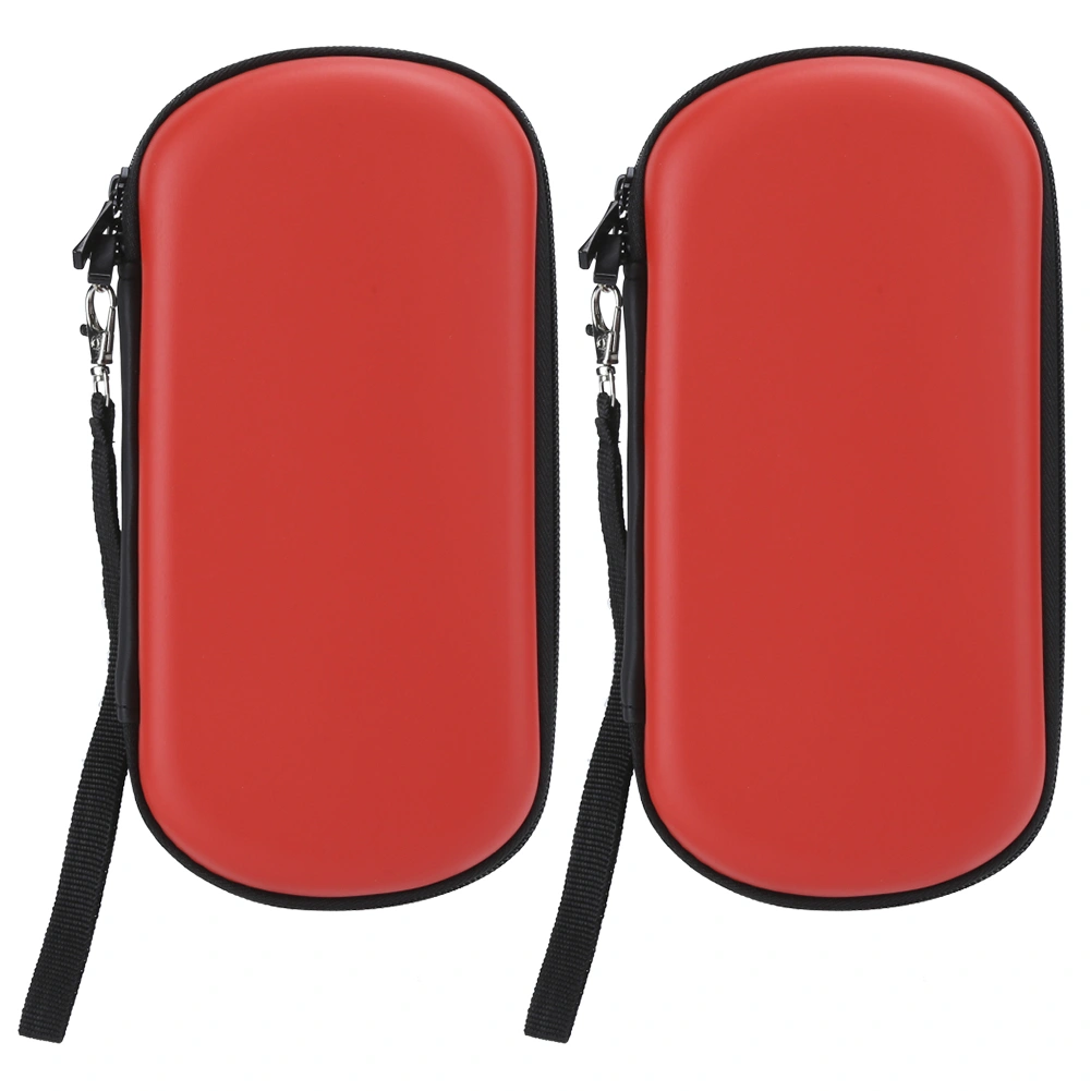 2PCS Portable Storage Bag Protective EVA Hard Carry Case for PSVita 1000 2000 ConsoleRed