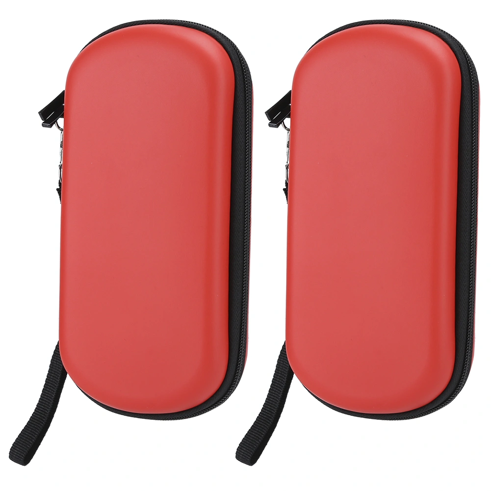 2PCS Portable Storage Bag Protective EVA Hard Carry Case for PSVita 1000 2000 ConsoleRed