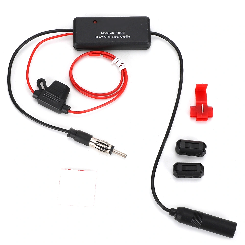 AM FM Radio Antenna Amplifier with Magnetic Ring and Strong Anti Interference for Noise Removal