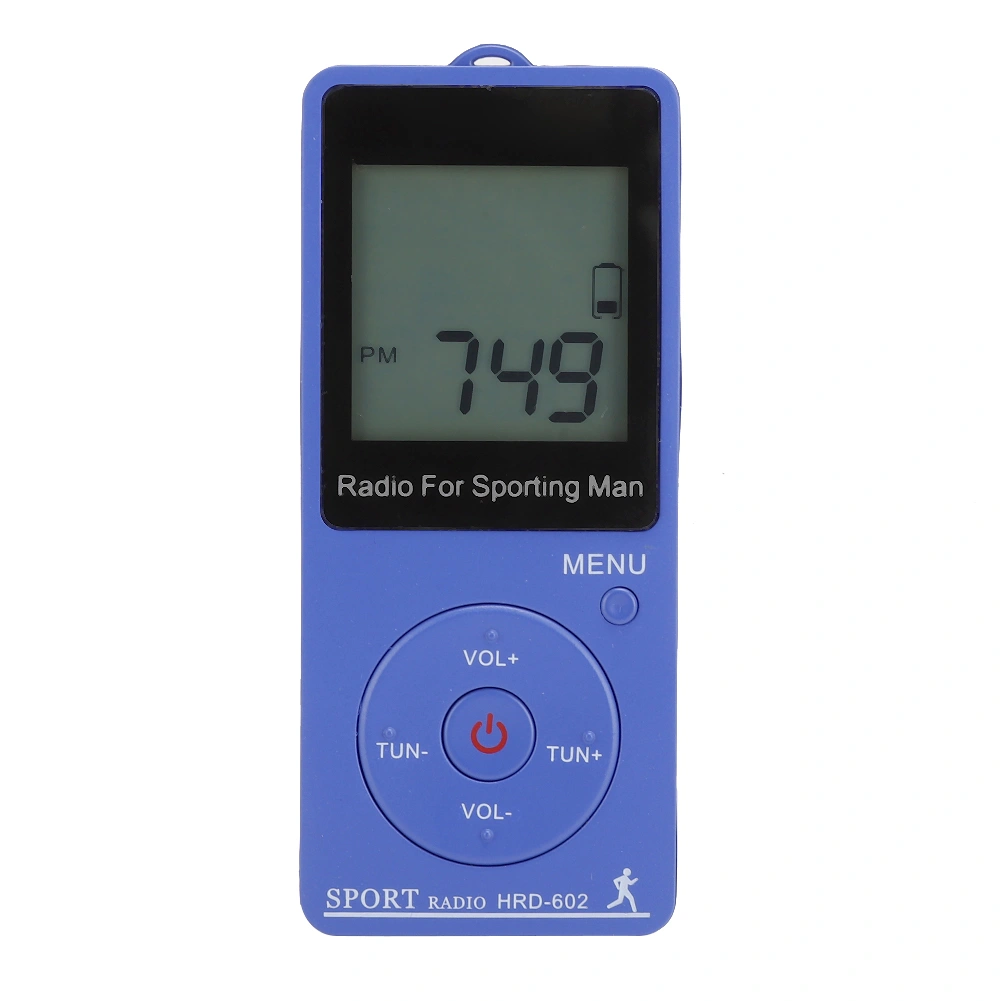 Compact Portable FM/AM Frequency Adjustment Digital Display with Pedometer Function Mini Sports Radio