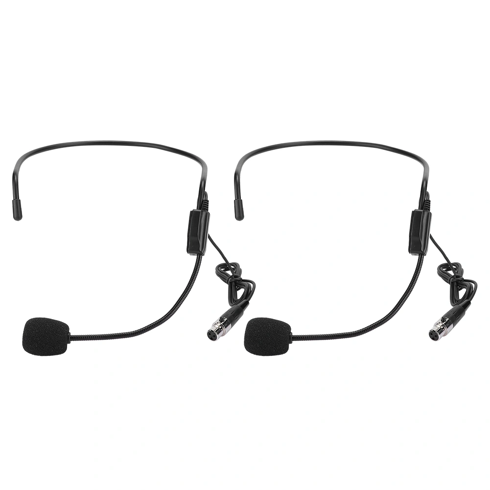 2PCS Mini XLR 3pin TA3F Plug Head Wearing Amplifying Microphone for Performance Sports