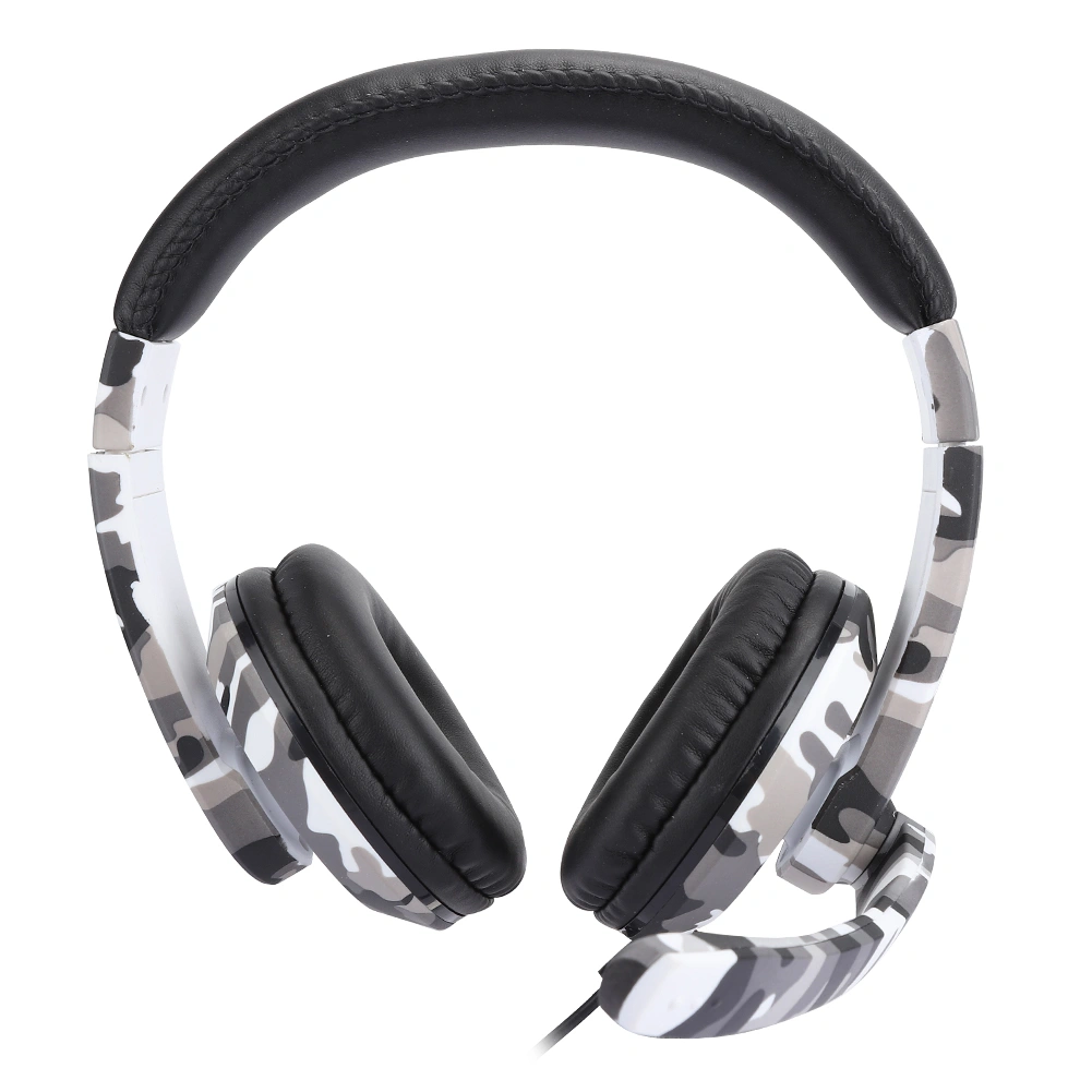 Head Mounted Phone Computer Gaming Headphone Headset for PS4 White Camouflage