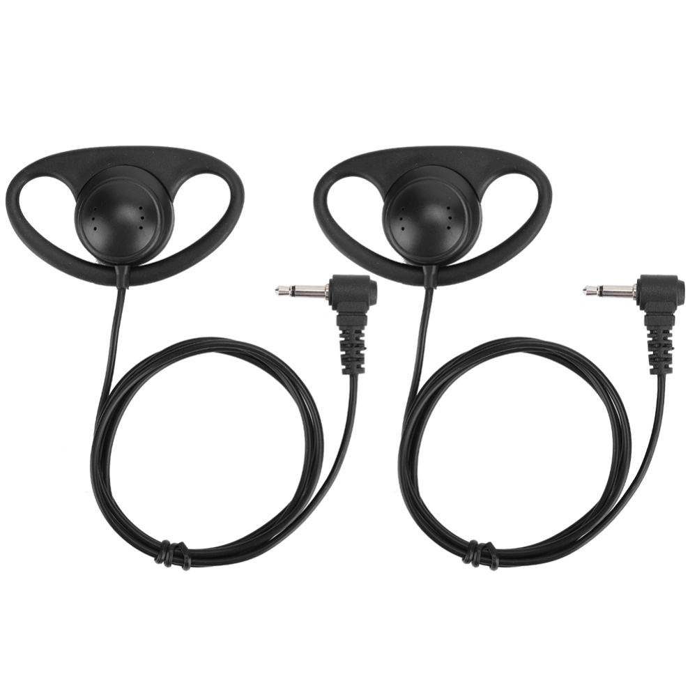 2PCS Mobile Phone 3.5mm Large Loudspeaker Ear Hanging Headset Listen Only Earphone without Microphone