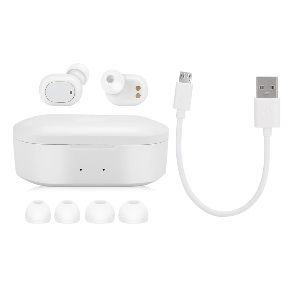 T2C Plastic Real Wireless Bluetooth Headphone Both Sides Stereo In Ear Earphone with Charging Box