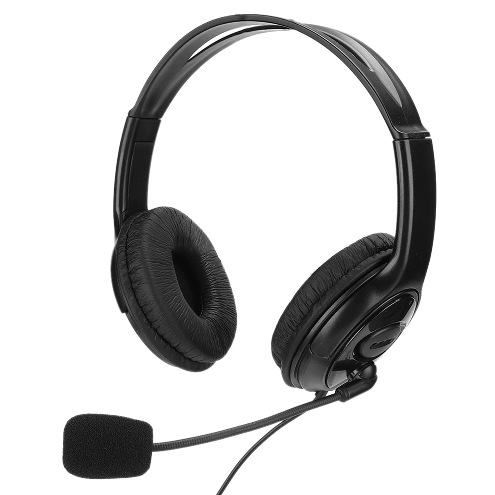 ABS Lightweight Computer Mobile Phone Gaming Headset Moving Coil 3.5mm Call Headphone for PS4Black with White Box Packaging