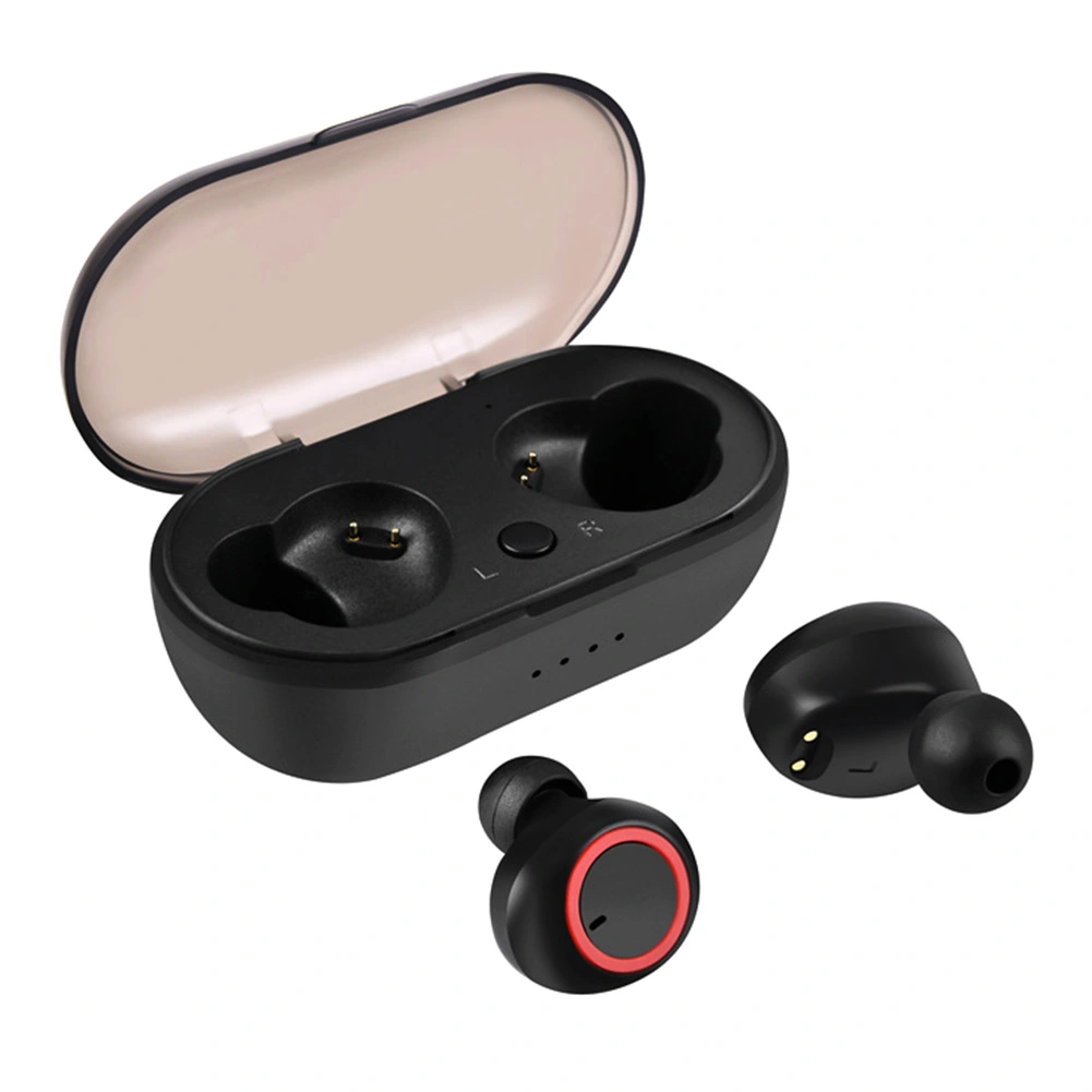 TWS Mini Bluetooth Wireless Headphone Magnetic Charging Binaural Call Sports EarphoneBlack