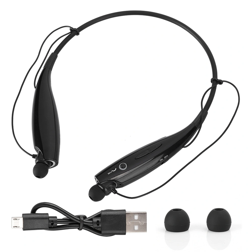 HV‑800 Neckband Bluetooth Earphones Wireless Retractable Portable Stereo Sound Noise Reduction Sports Headsets