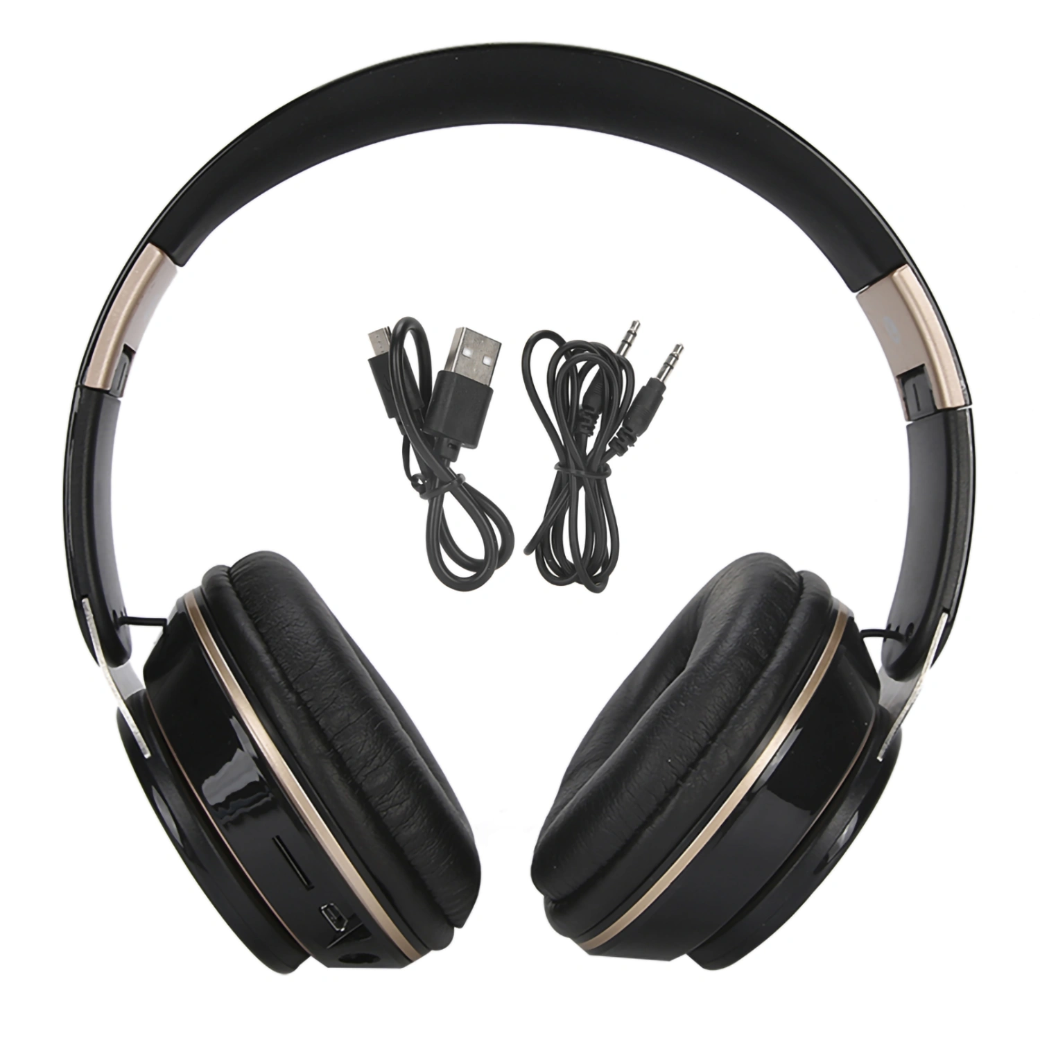 Bluetooth 5.0 Earpiece Wireless Over Ear Stereo Headset with Microphone Gaming HeadsetsBlack