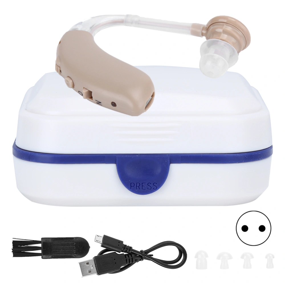 Bluetooth Digital Chargeable Hearing Aid Clear Sound Amplifier for Poor Listening 100‑240VEU Plug Skin Color