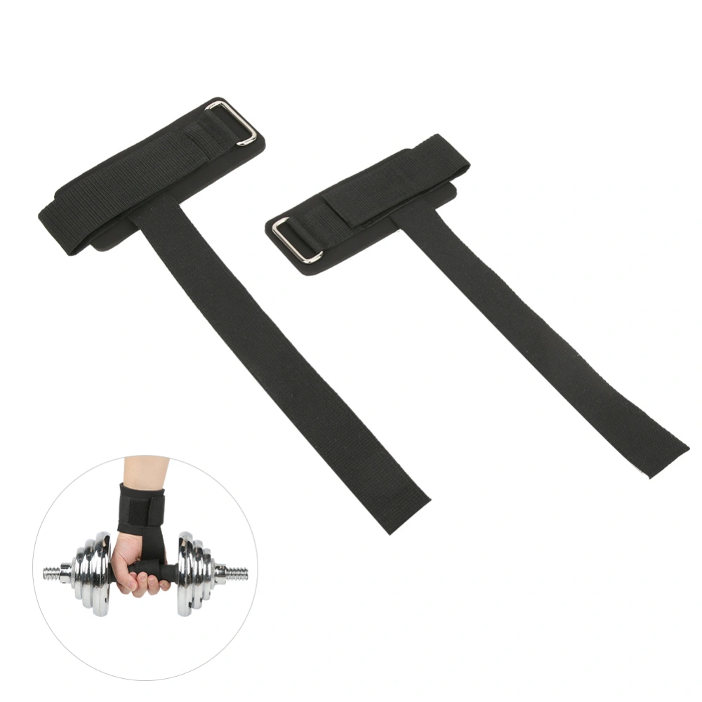 1Pair Wrist Protector Lifting Straps for Weightlifting Bodybuilding Strength Trainingblack