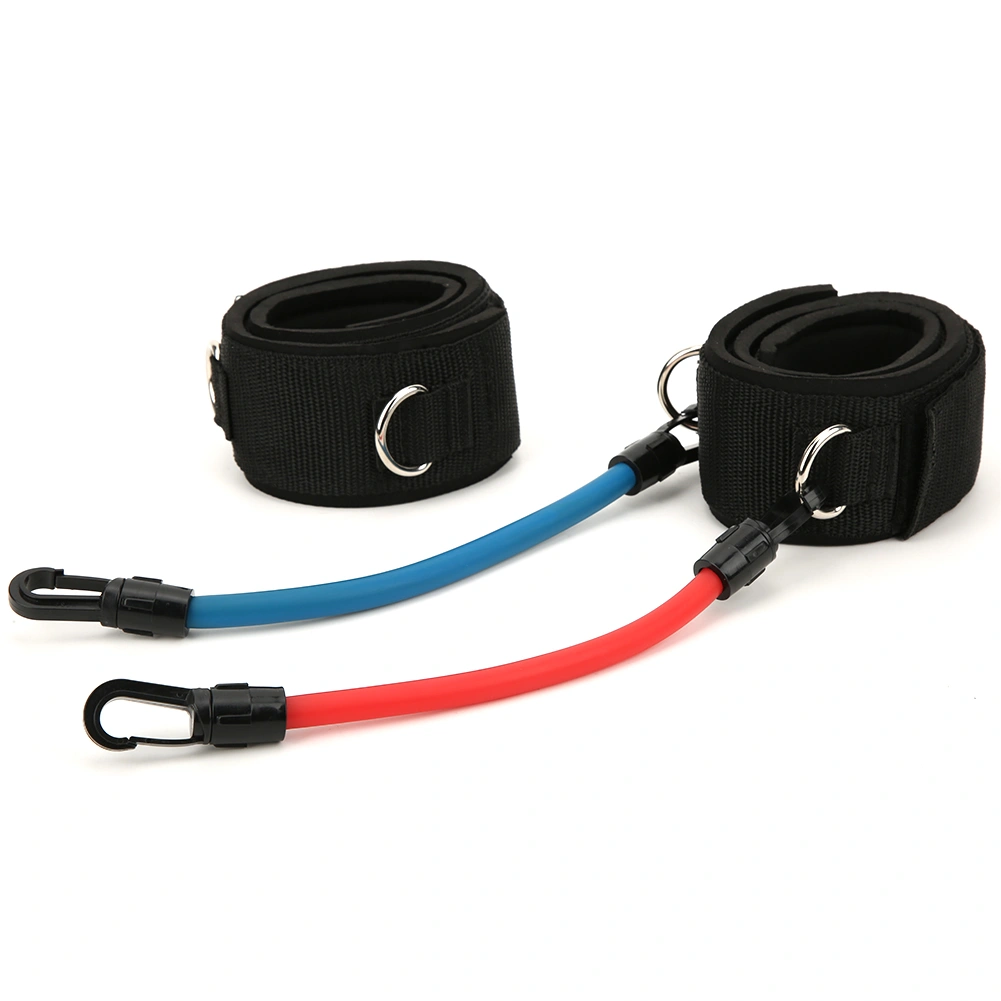 Latex Tube Anti-skid Adjustable Power Exercise Leg Strength Training Resistance Band Taekwondo Trainer(Set 1 )