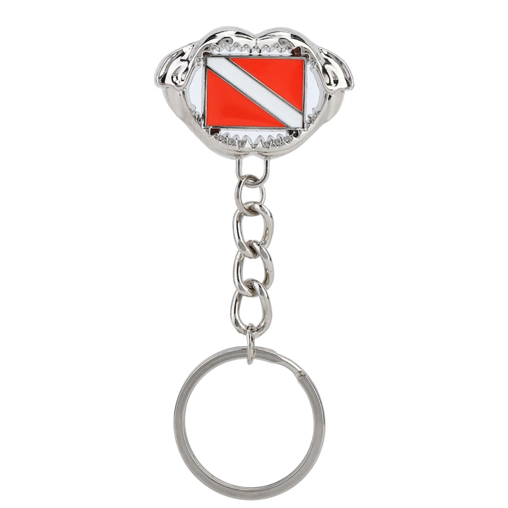 Zinc Alloy Durable Diving Theme Scuba Dive Flag Metal Key Chain Keychain Keys RingB