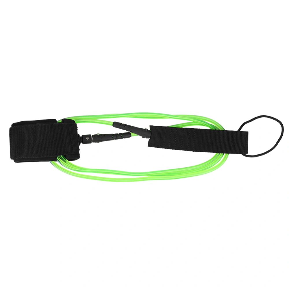 TPU 7mm Elastic Water Sports Foot Rope Surfing Paddle Board Ankle Spring Traction Strapgreen