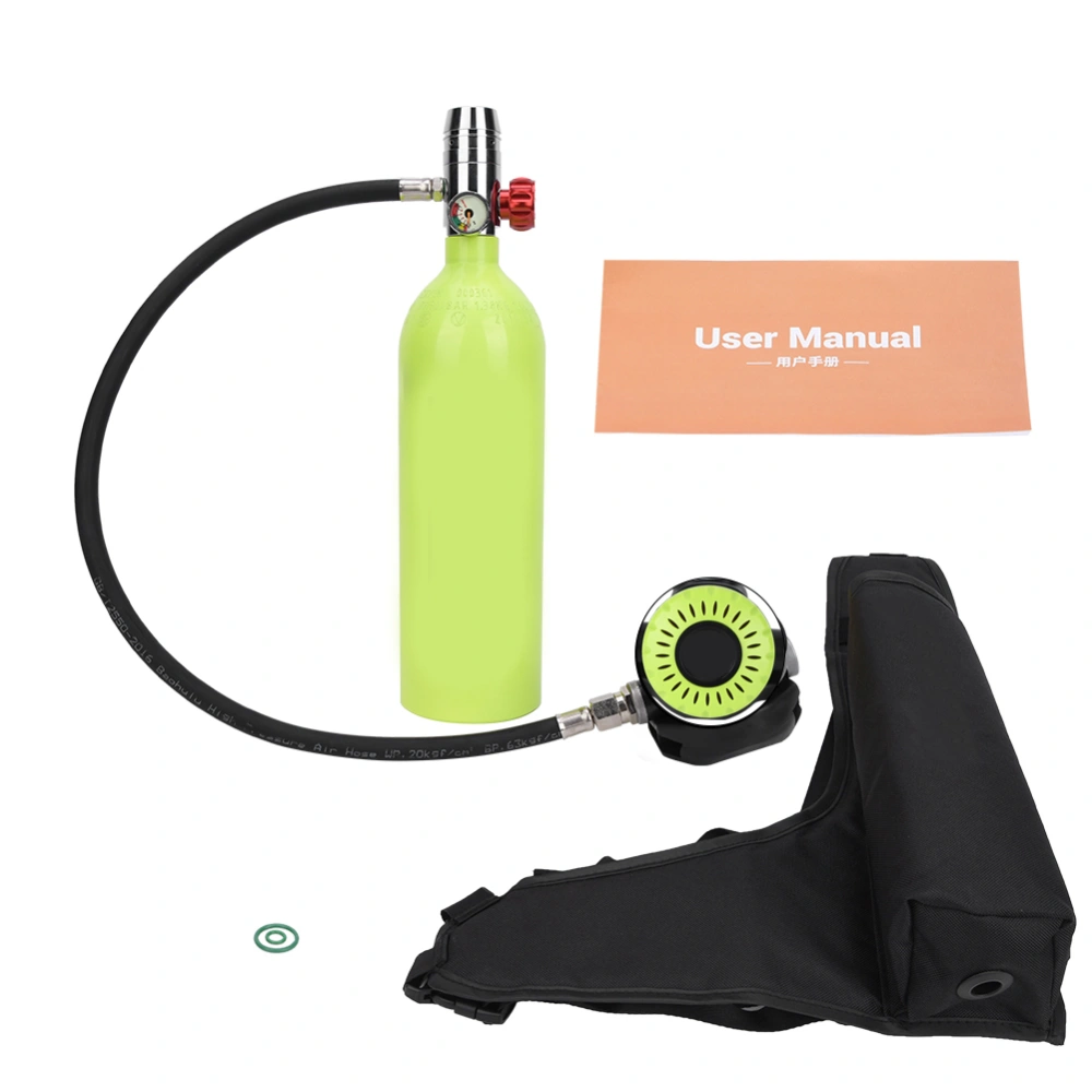 S401 Aviation Aluminum Scuba Diving Valve Set + Oxygen Cylinder Snorkeling Respirator Refill Adapter Dive Equimentgreen S401