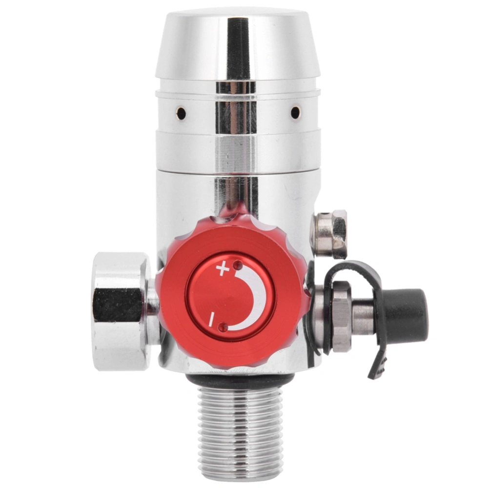 SMACO 6061 Aviation Aluminum Scuba Diving Valve Snorkeling Respirator Refill Adapter(silverred S407)