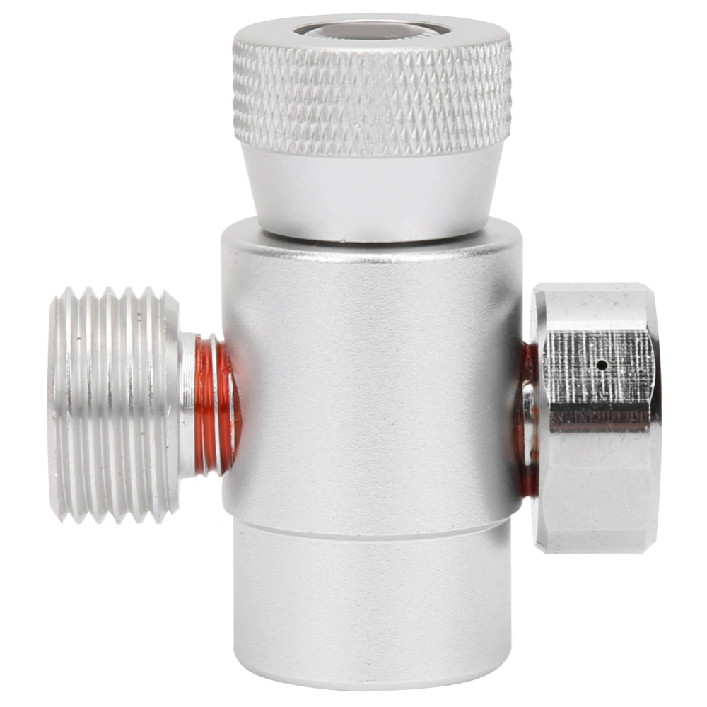 Outdoor Air Pump Connector Head Fill Station CO2 Inflator Adapter with 3000psi Gaugesilver