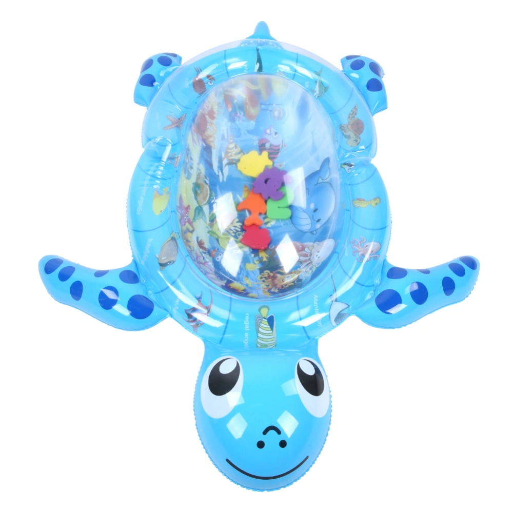 Inflatable Water Mat Tummy Time Turtle Shaped Thickened Baby Playing MatBlue