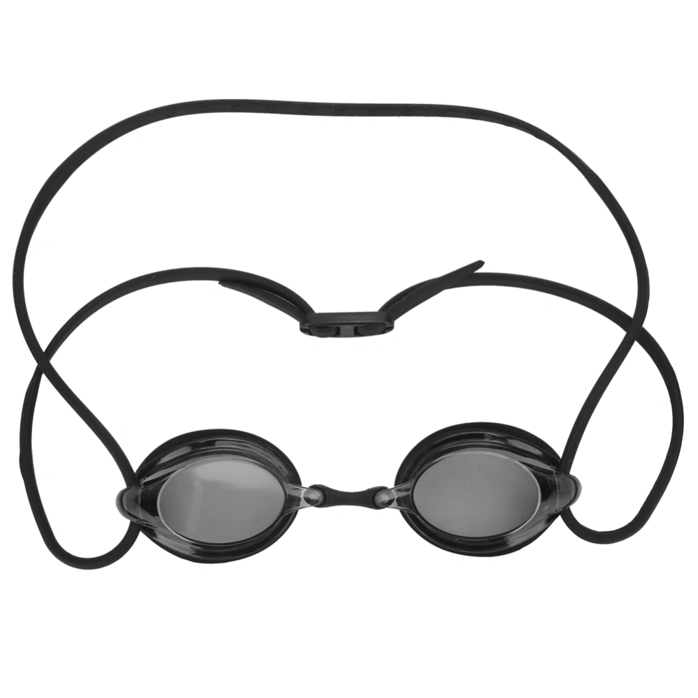 HD Anti Fog Racing Adult Swimming Goggles Eye Protector with Double Line Headband(YG07 black )