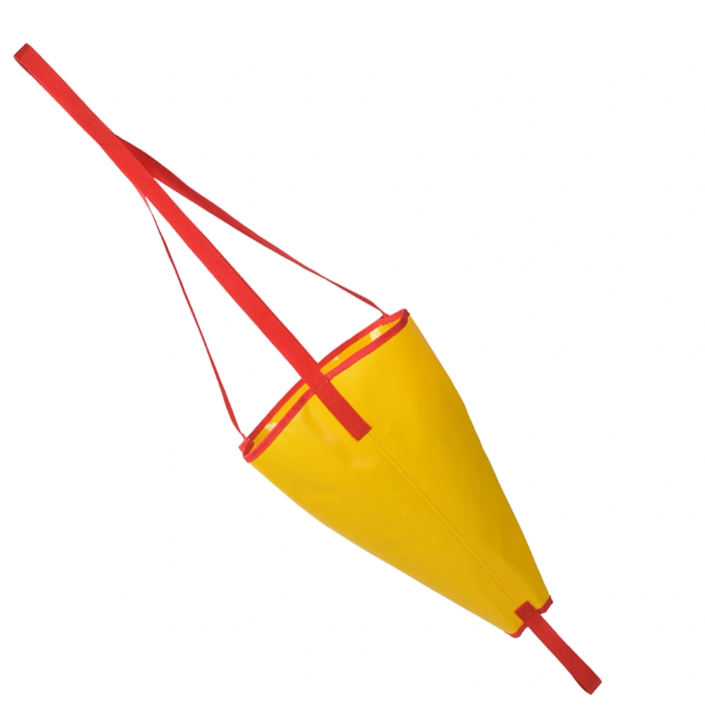 PVC Drift Sock Sea Anchor Traction Rope Buoy Floating Ball Sea Brake System for CanoeYellow