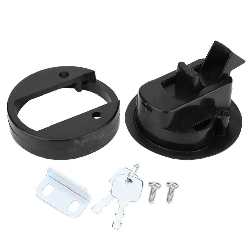 Marine Boat Round Deck Hatch Lock with Key Plastic for Yacht Parts Accessories