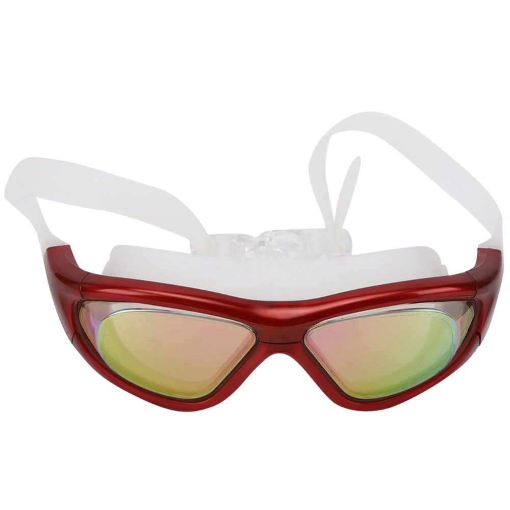 Adults Free Size Electroplating Swimming Surfing Glasses Gliding Sailboat Drifting Sports Swim GogglesElectroplating Red Free Size