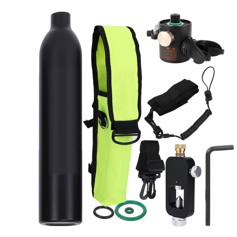 Diving Equipment Oxygen Cylinder Breathing Valve Scuba Adapter Lanyard Bag Accessoryblack