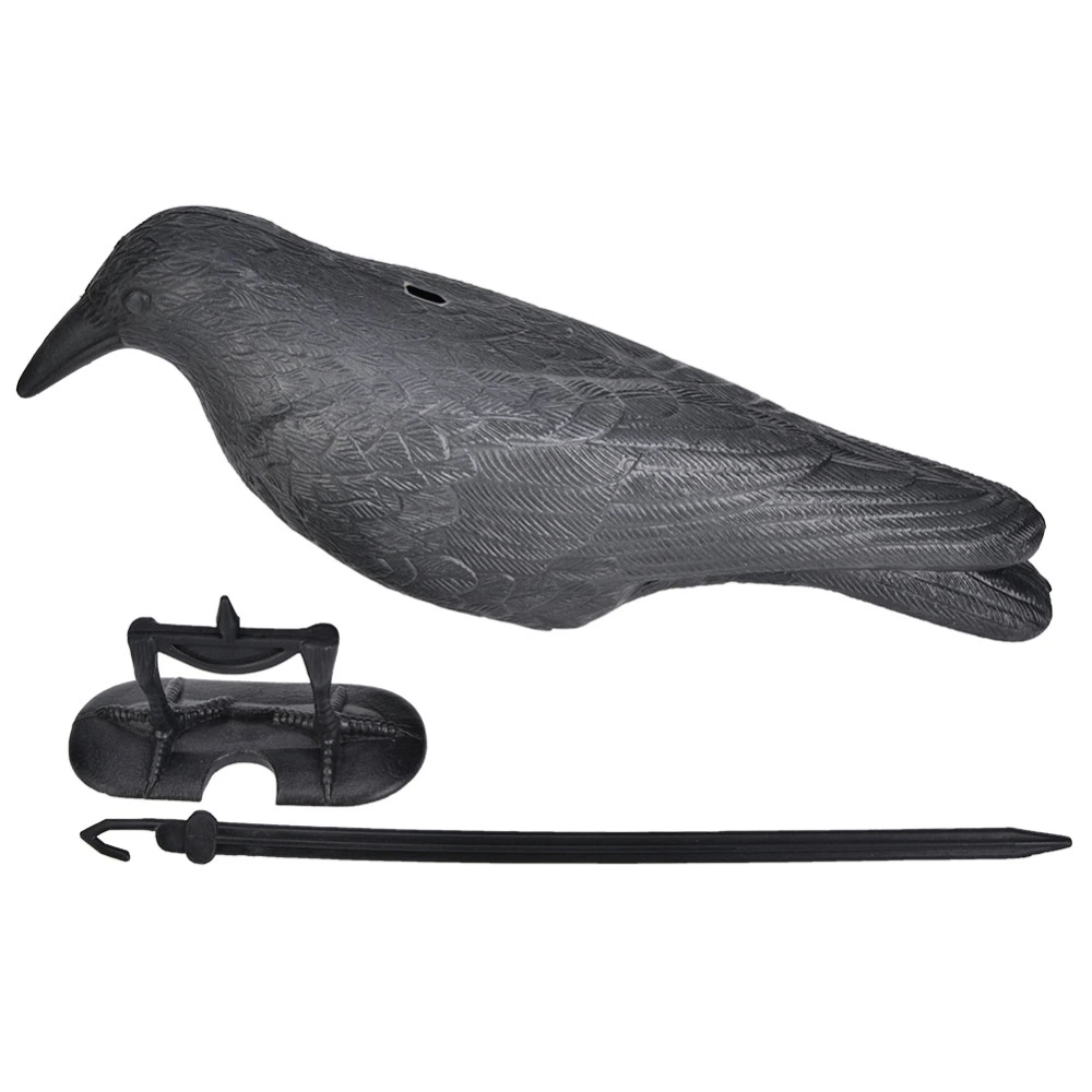 Unique Simulation Crow Hunting Bait Tool Holiday Decoration Desktop Decor Blackblack