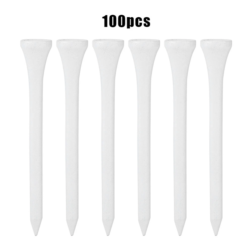 100 pcs 70mm Wooden Wood Golf Tees Training Practice Ball Holders for Beginners Golfers