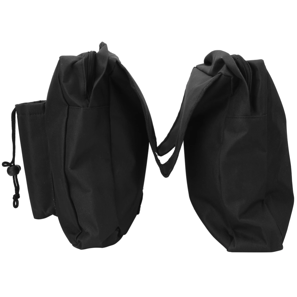 Polyester Black Motorcycle ATV Hanging Bag Beach Buggy Snowmobiles Front Saddle Storage Pouch