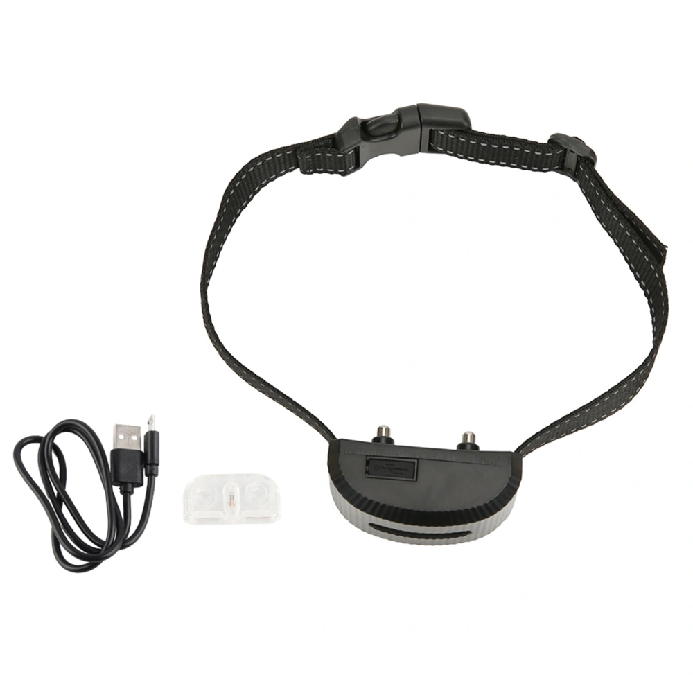 Pet Dog Rechargeable Training Adjustable Voice Control Collar with Reflective Strip Built‑in Battery