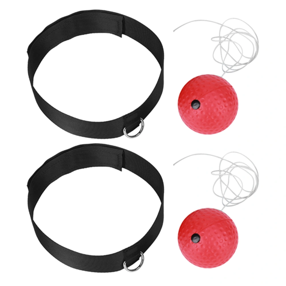 Headband Boxing Reaction Training Ball Fighting Hand Eye Coordination Practice EquipmentRed