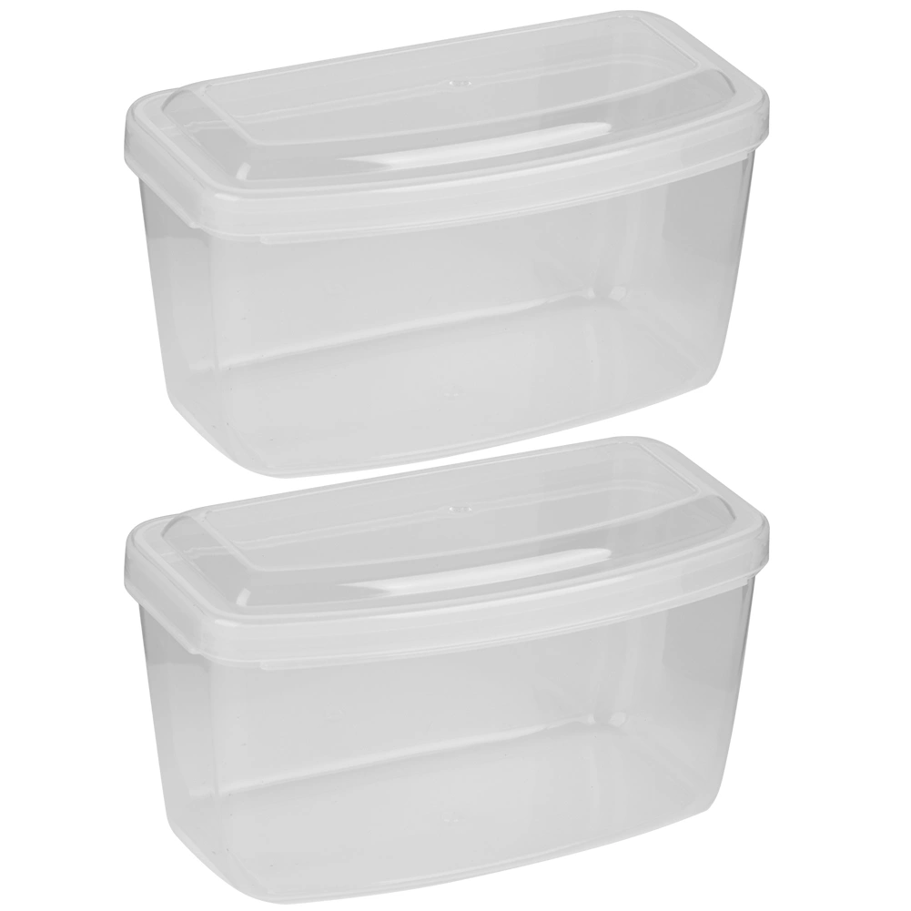 2Pcs PP Plastic Storage Box Swimming Glasses Box Dustproof Goggles Case for Diving Snorkeling EquipmentTranparent