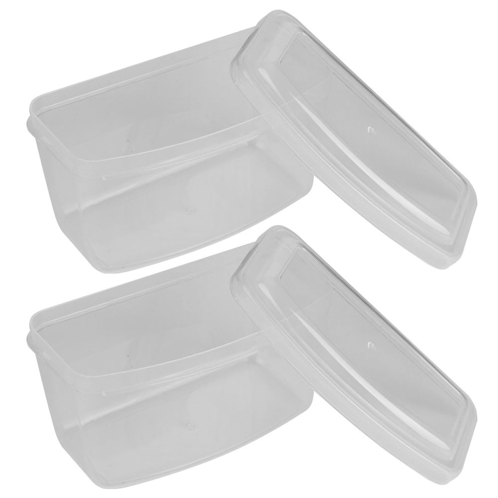 2Pcs PP Plastic Storage Box Swimming Glasses Box Dustproof Goggles Case for Diving Snorkeling EquipmentTranparent