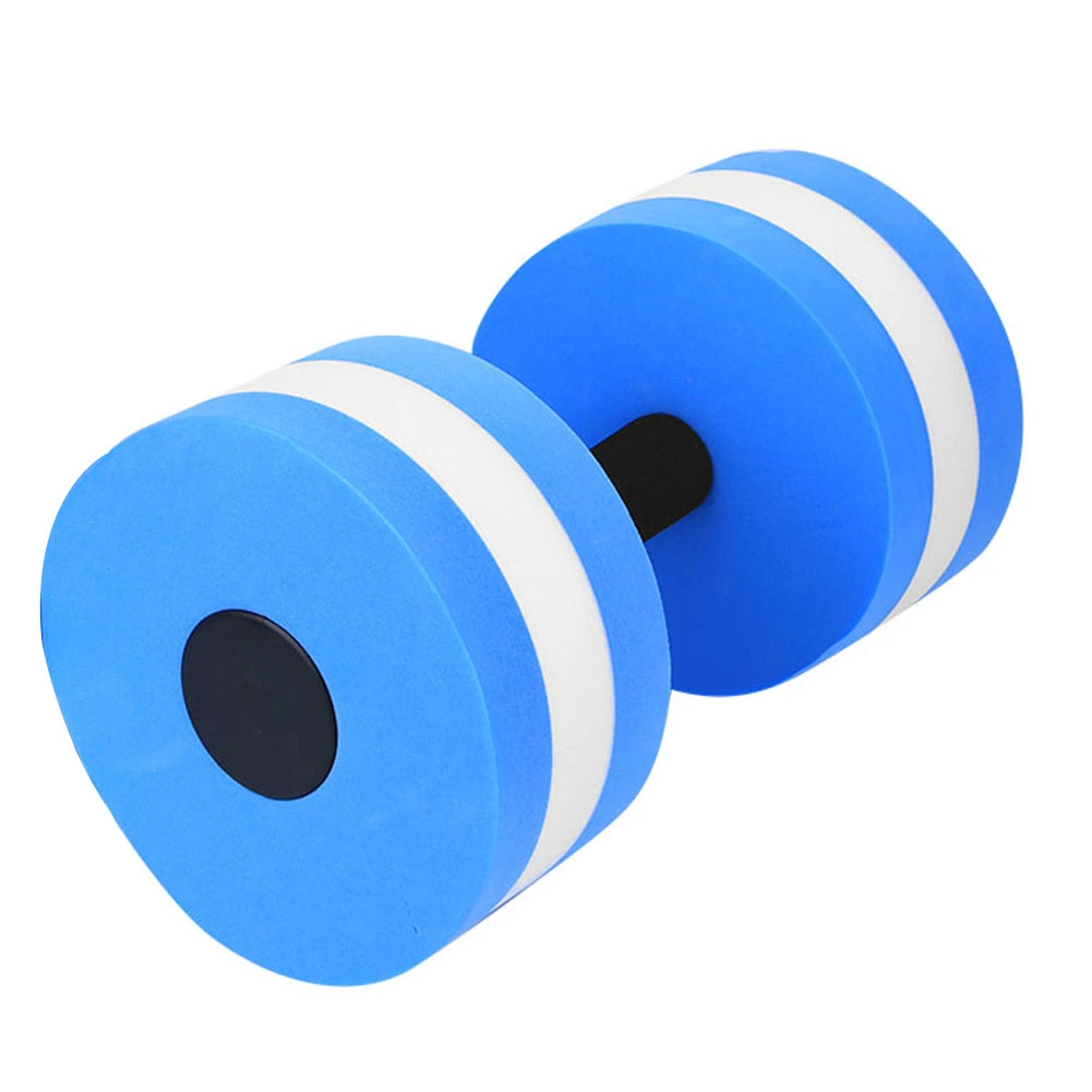 Eco Friendly Roundness Foam Water Floating Dumbbell Fitness Equipment(blue white )
