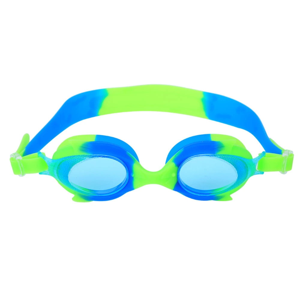 Cartoon Swimming Goggles Cute Fish shaped Anti Fog Adjustable Swim Glasses for Children(Blue and green )